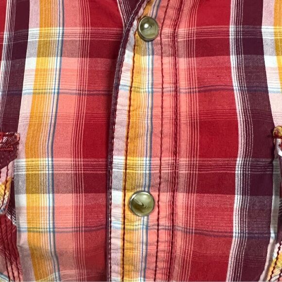 đ Wranglerâplaidâwith paisleyâcuffâsnapâbuttonâdownâshirtâSzâM - Picture 6 of 7